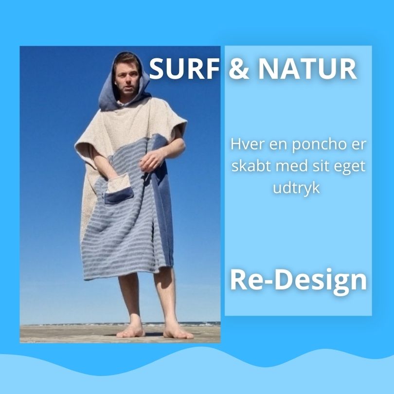STRAND PONCHO (Dusty Blue King)